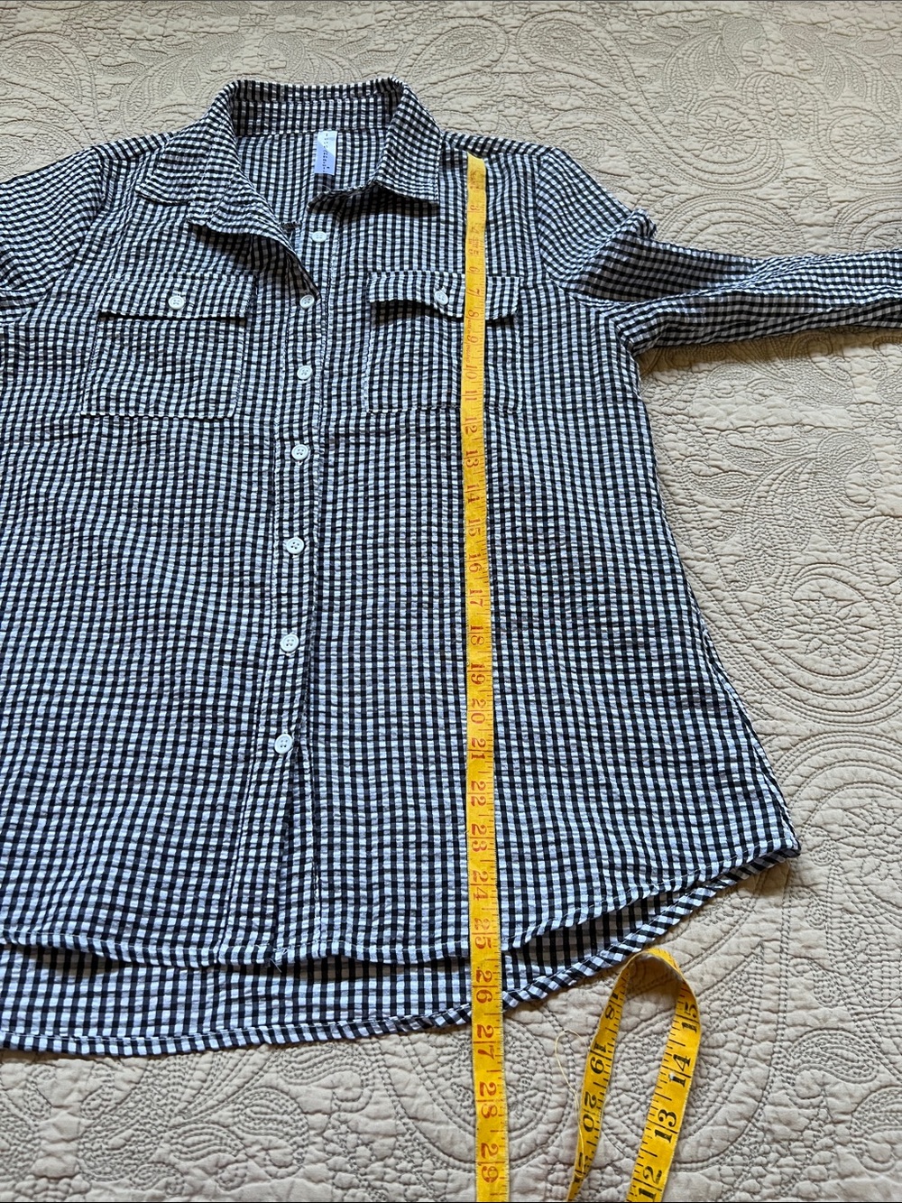 Black and White Check Shirt - Picture 4 of 7